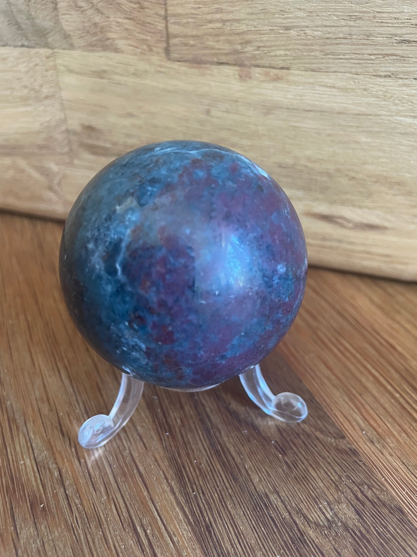 Ruby in kyanite sphere