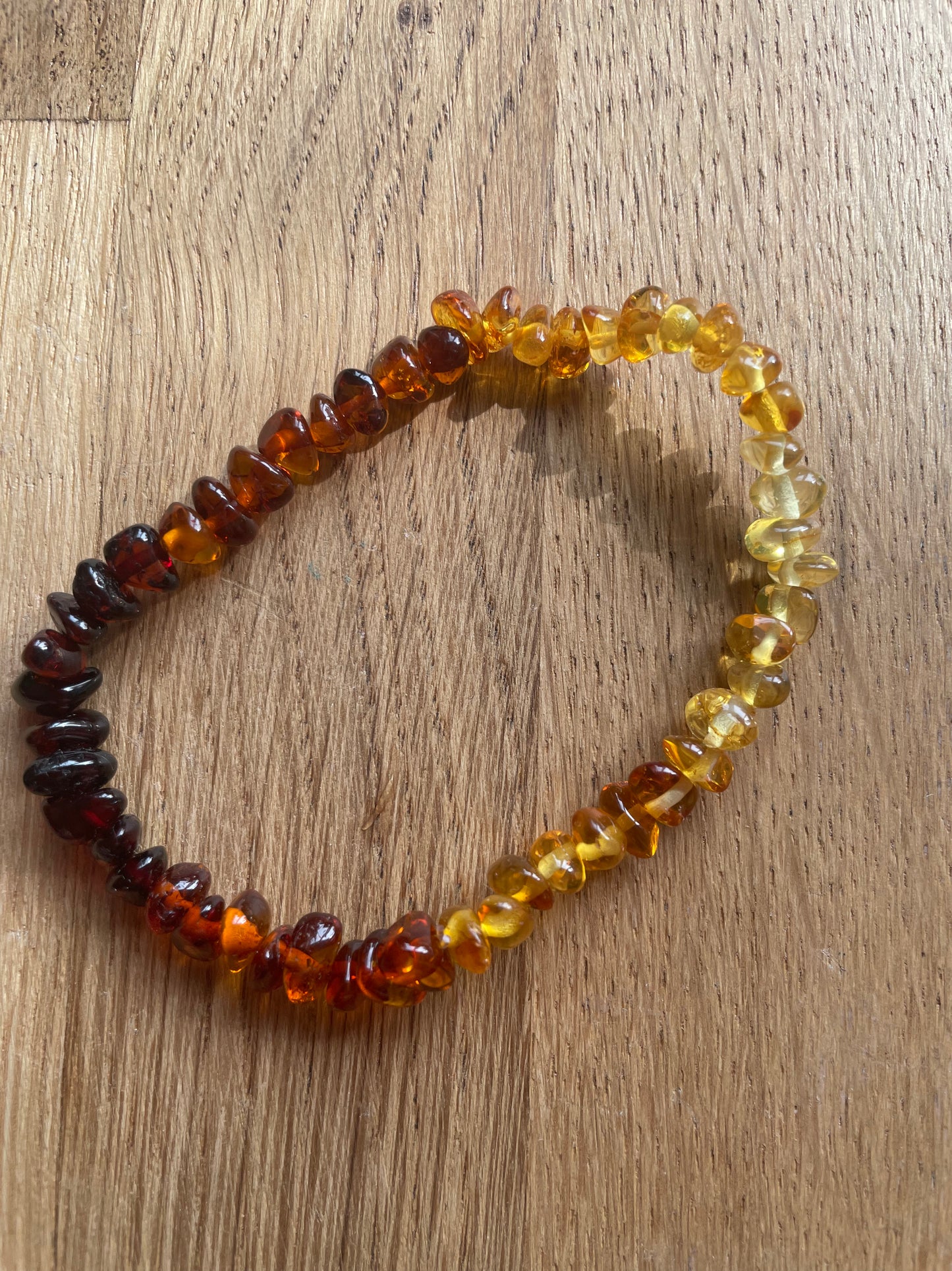 Amber chip bracelet