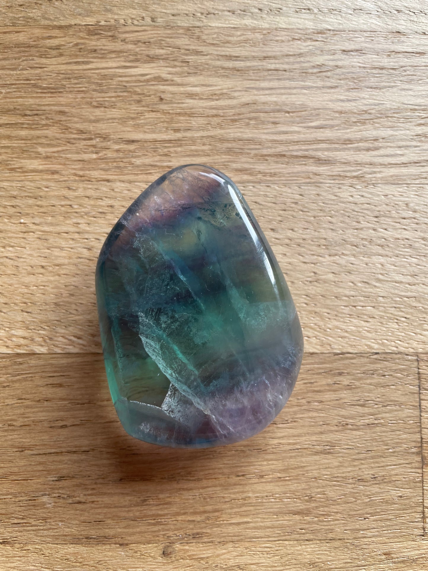 Fluorite pebble, 5.82cm long