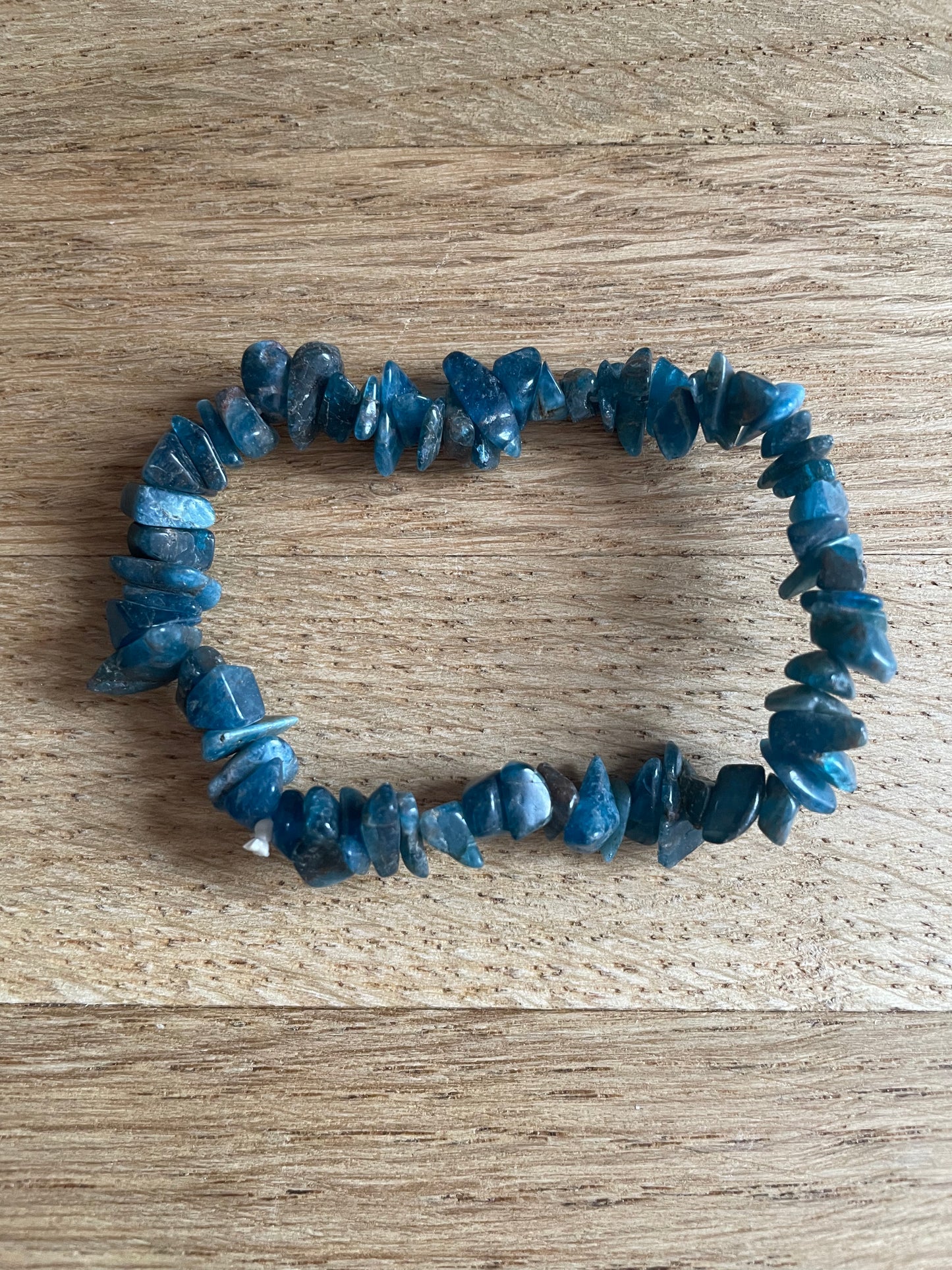 Apatite chip bracelets