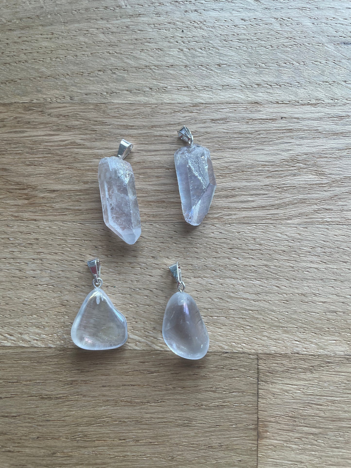 Angel aura quartz pendant