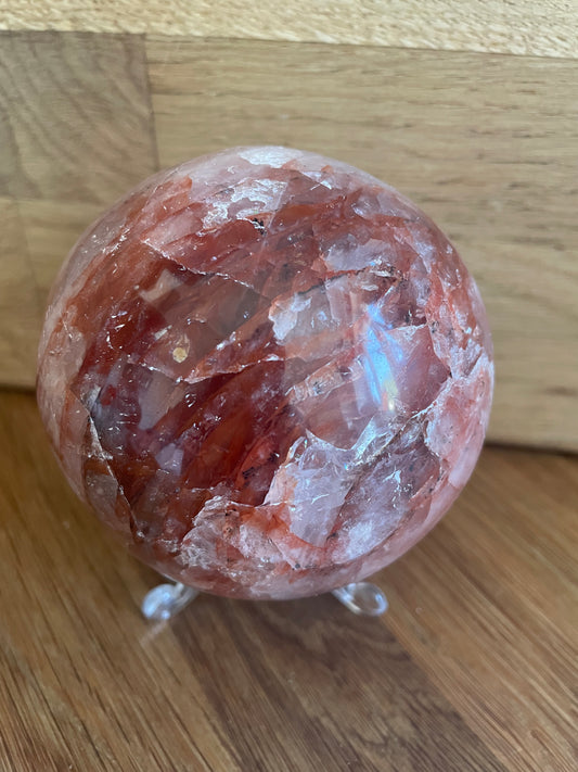 Hematoid (fire) quartz sphere, 8.45cm - was £59.50, now £48