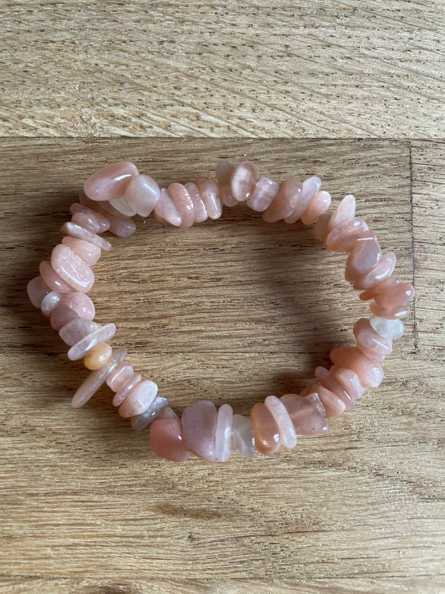 Sunstone chip bracelet