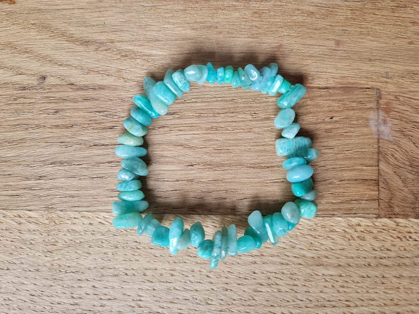 Peruvian amazonite chip bracelet