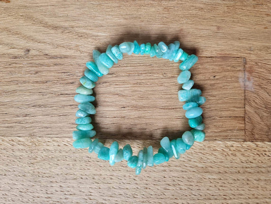 Amazonite chip bracelet