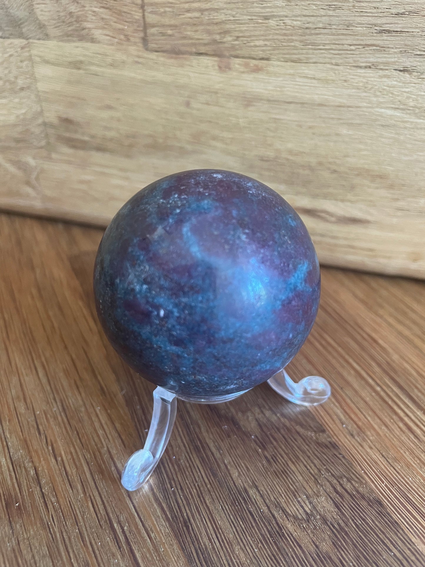 Ruby in kyanite sphere