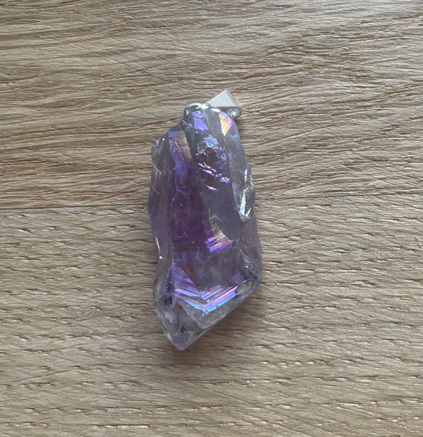 Amethyst aura pendant