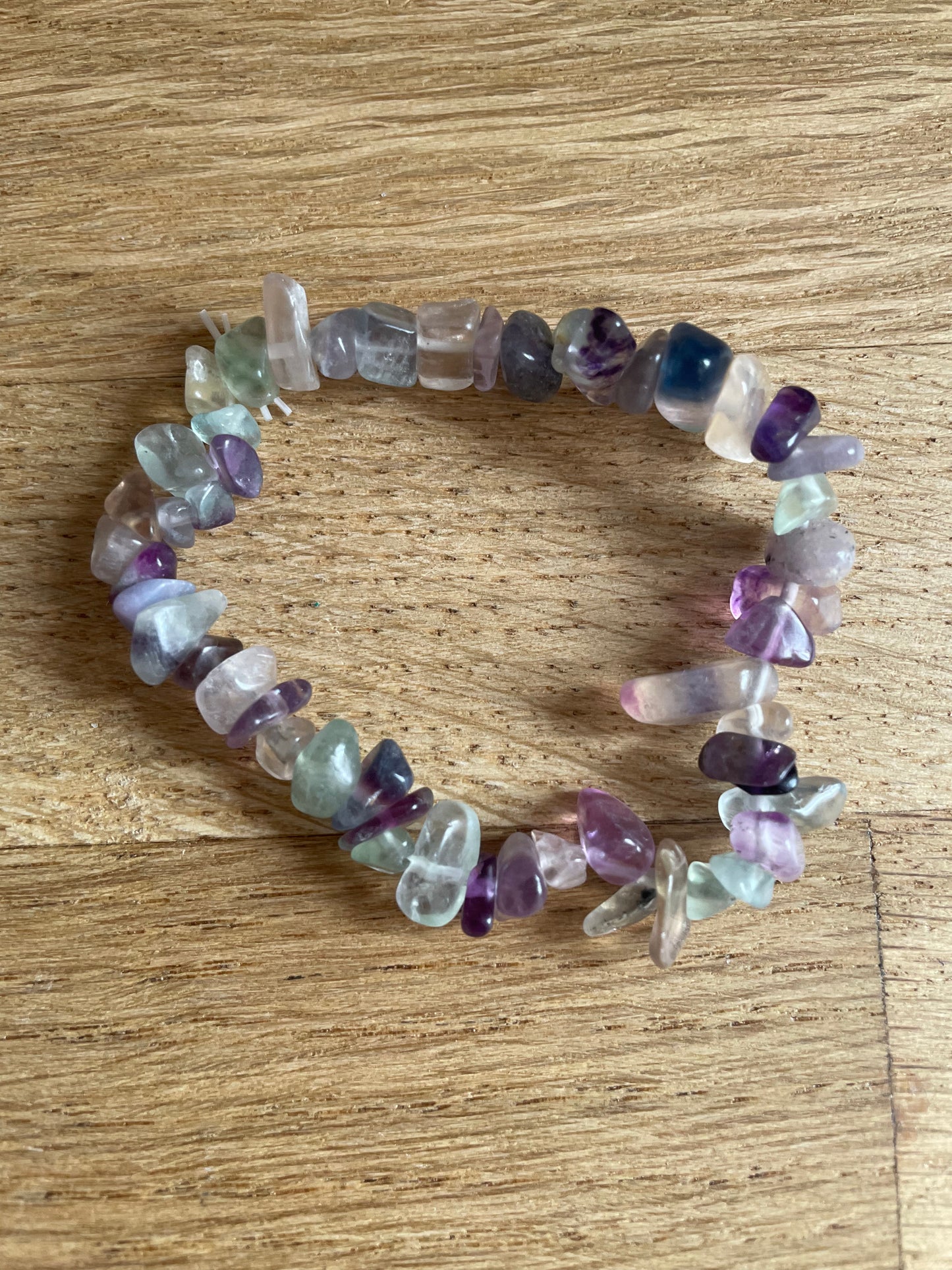 Fluorite chip bracelet