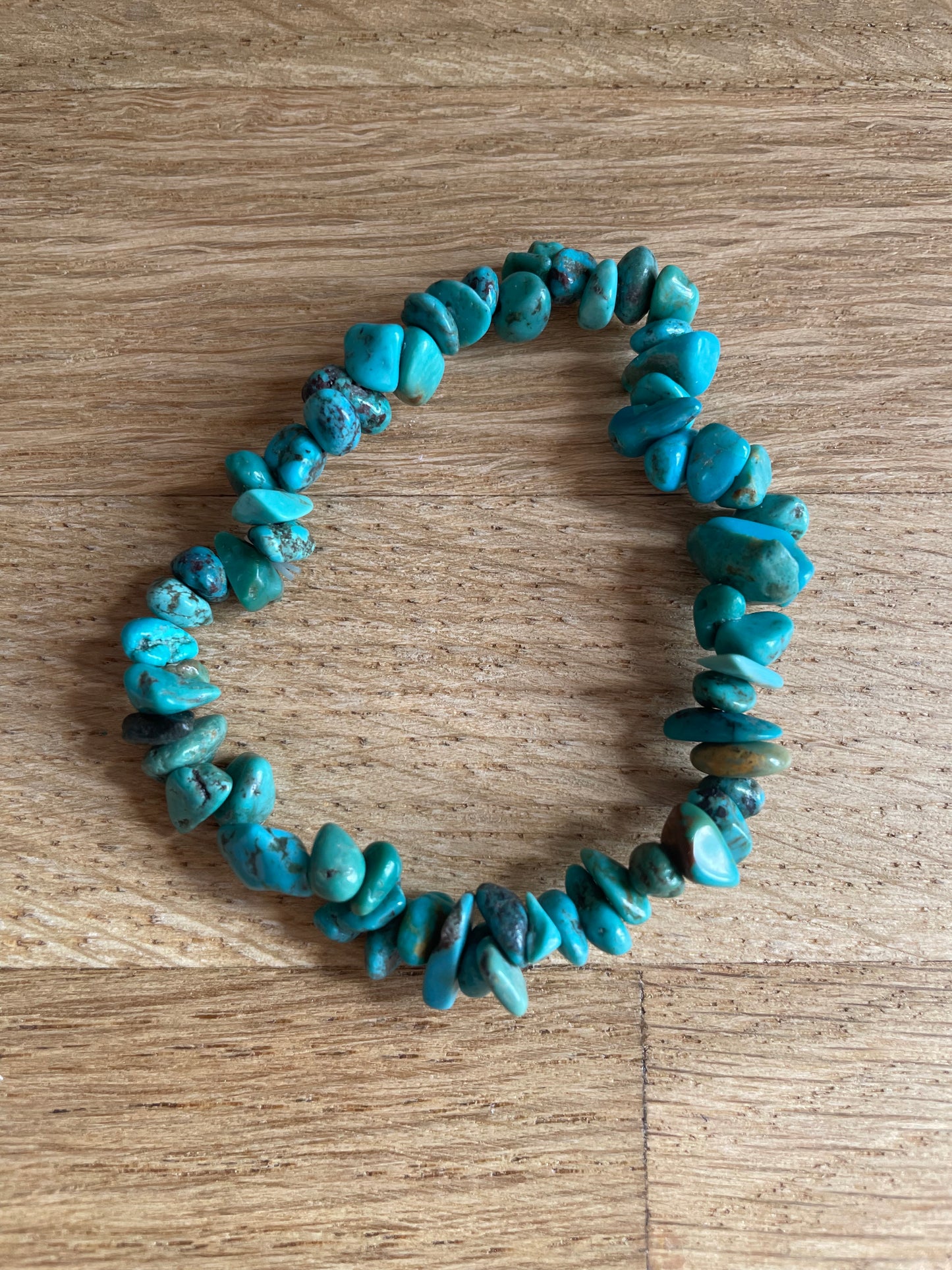 Turquoise chip bracelet