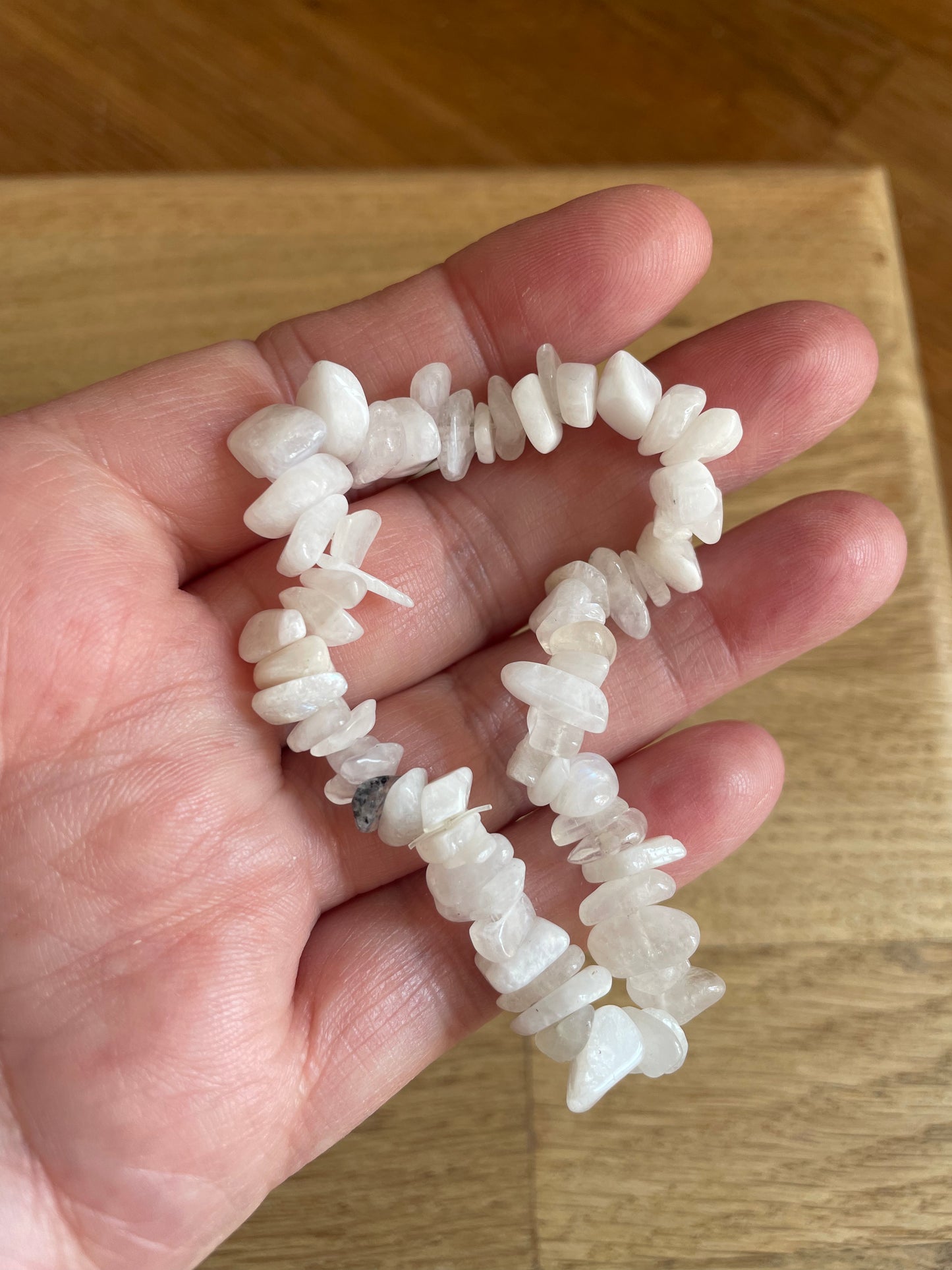 Moonstone chip bracelet