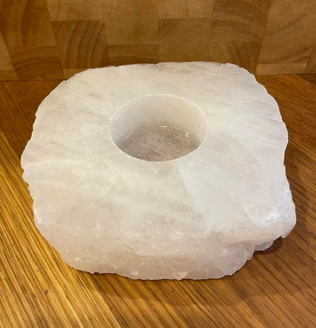 Quartz tea light holder