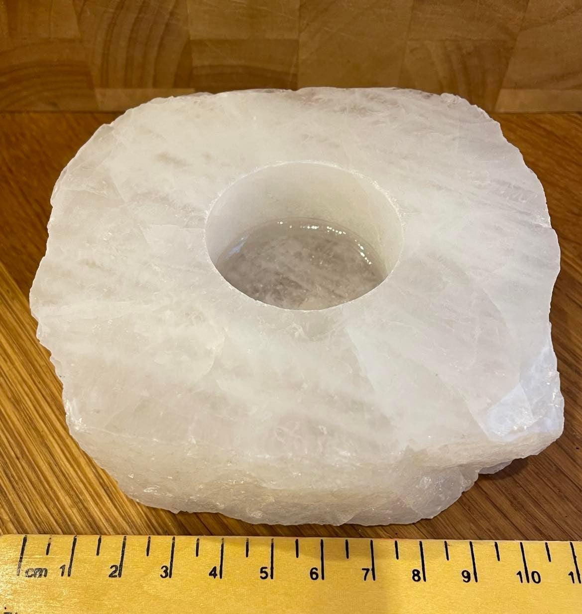 Quartz tea light holder