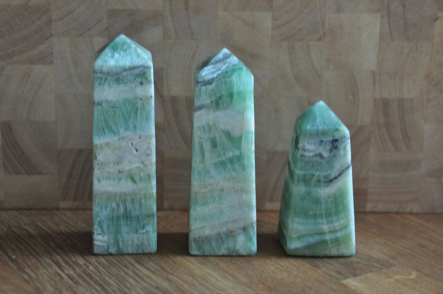 Kiwi calcite points - were £30 to £38, now £24 to £33