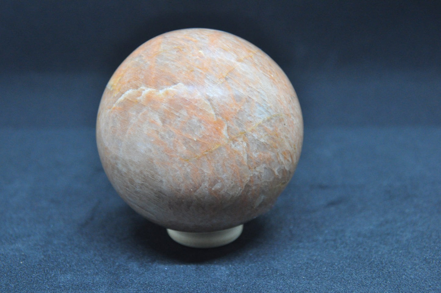 Peach moonstone sphere, 7.6cm - was £64, now £52