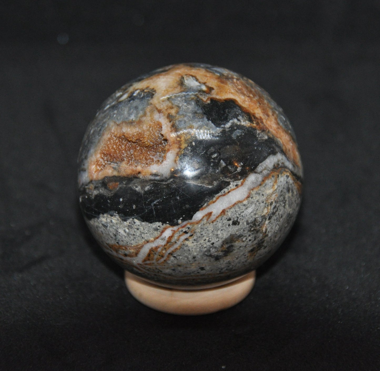 Zebra jasper druzy sphere, 5cm