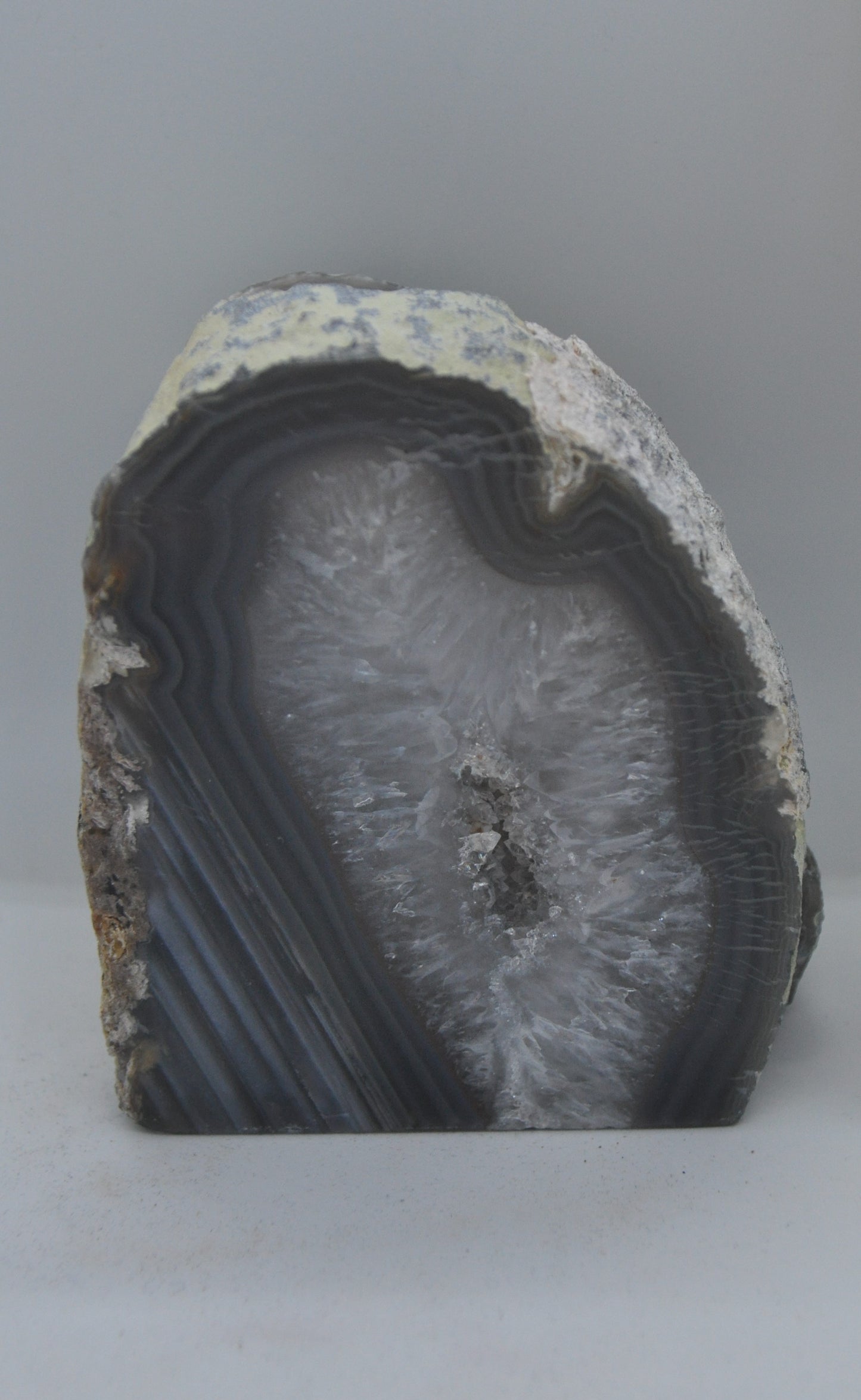 Agate geode tea light holder