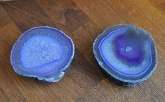 Agate slice incense holder