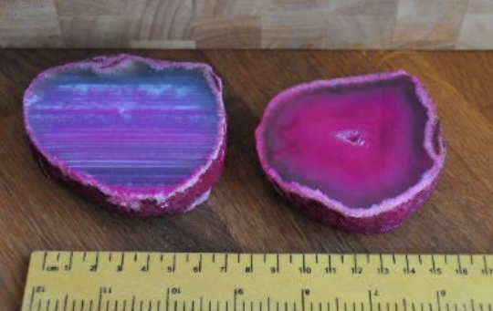 Agate slice incense holder