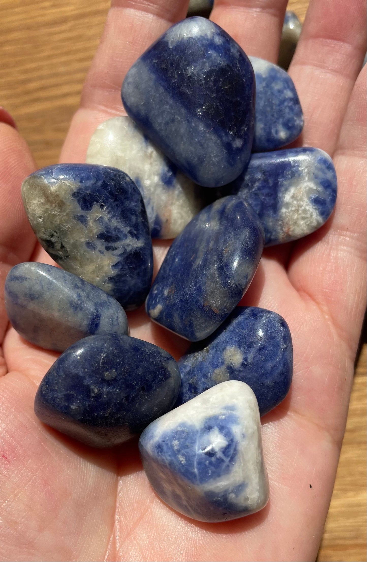 Sodalite tumble stone