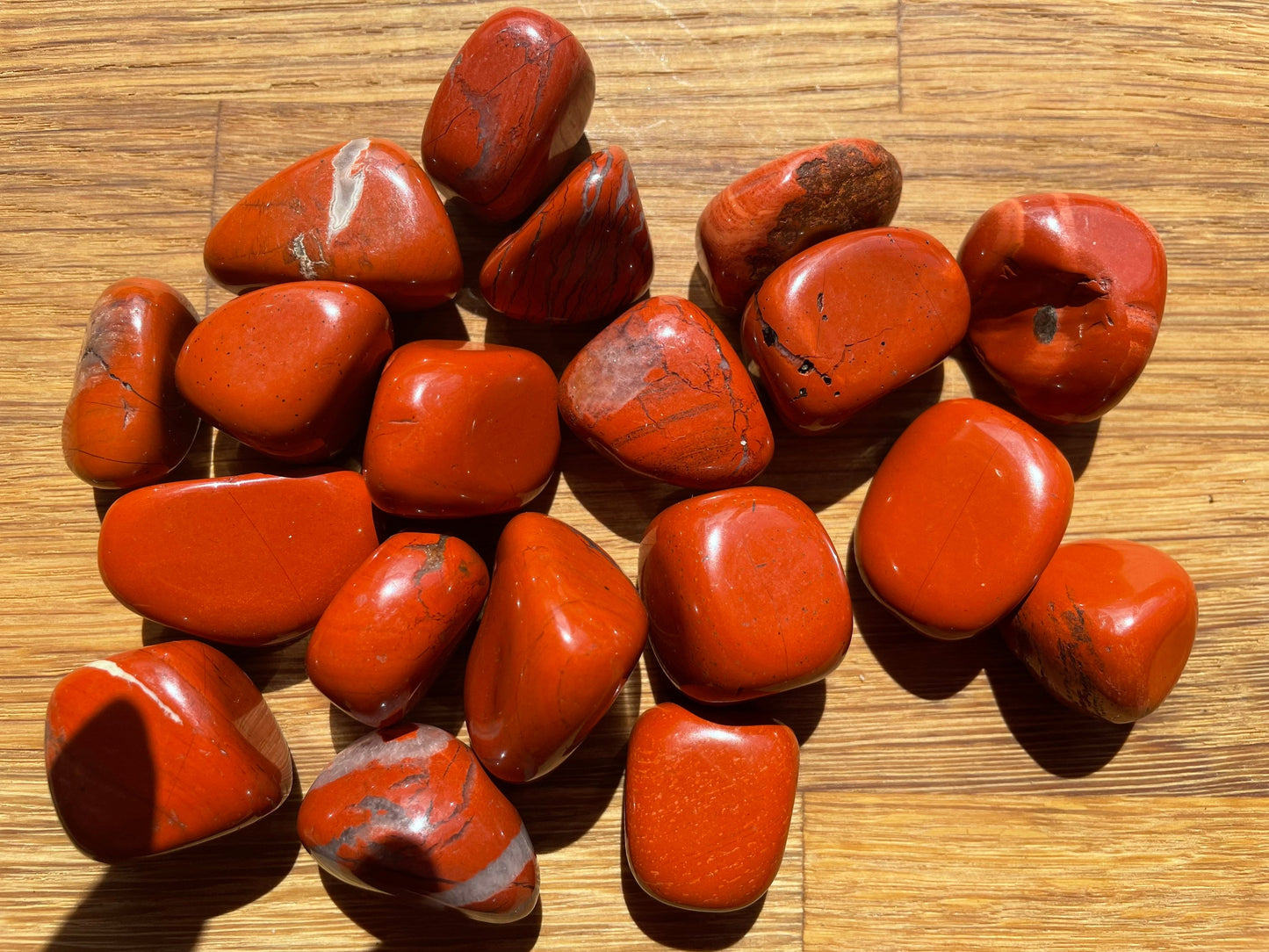 Red jasper tumble stone