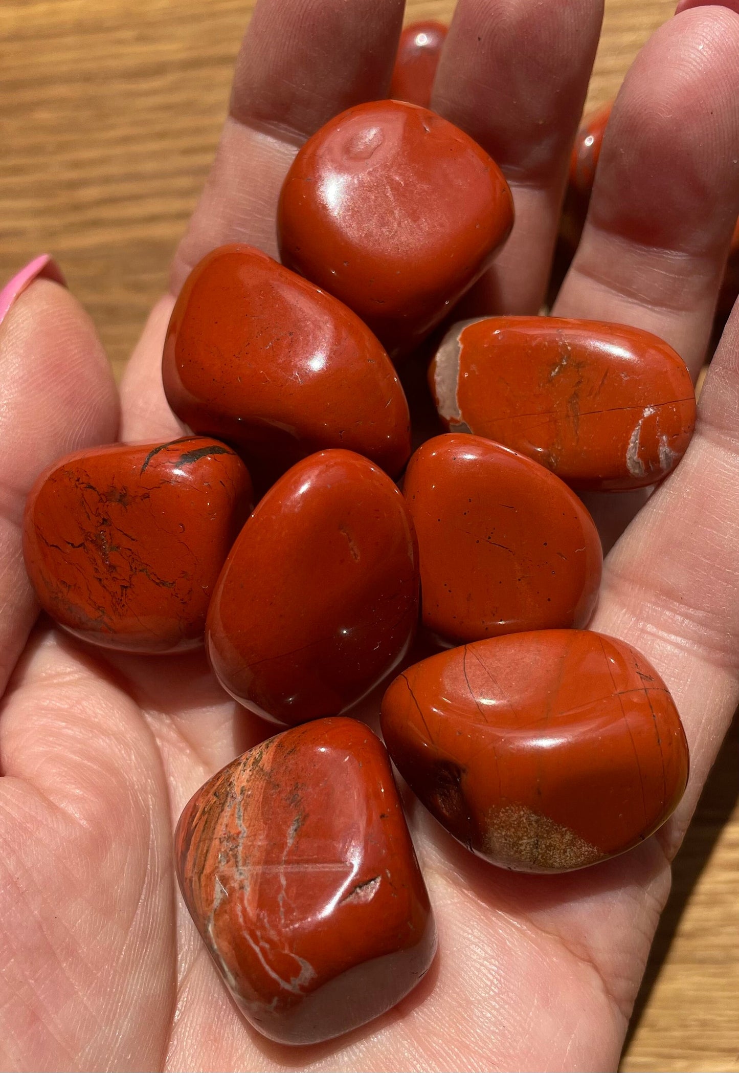 Red jasper tumble stone