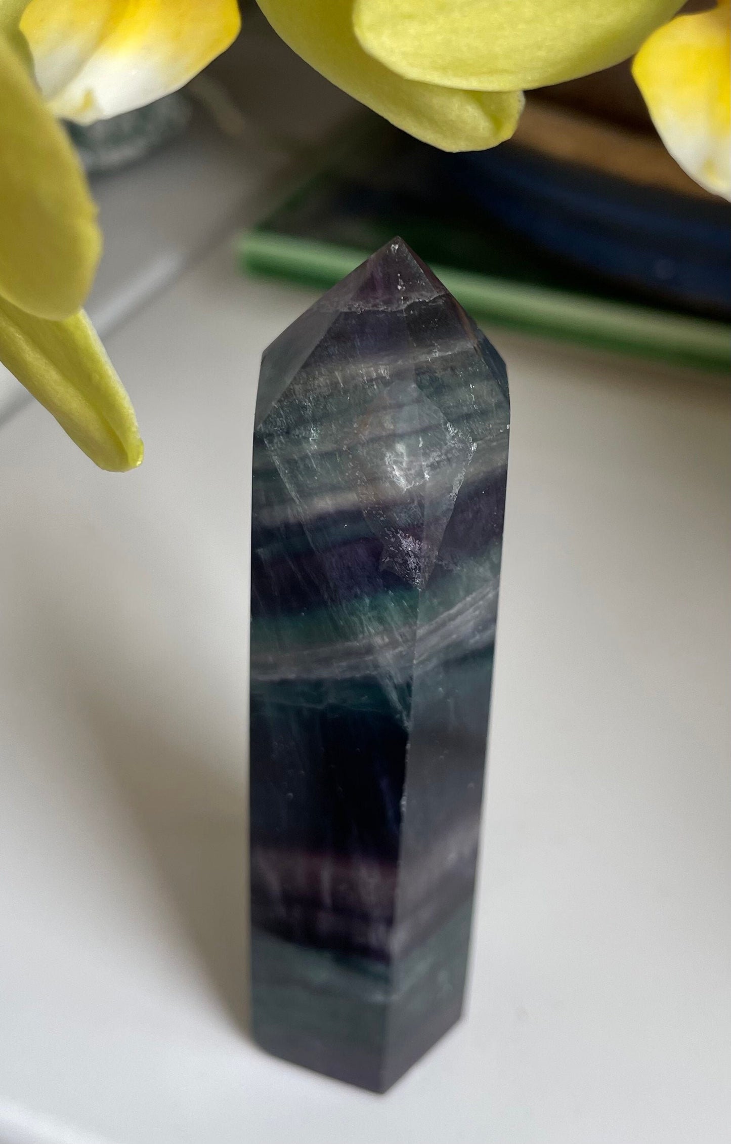 Rainbow fluorite point - was £25, now £19