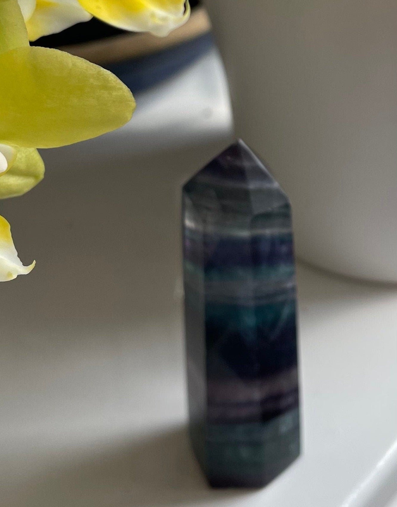 Rainbow fluorite point - was £25, now £19