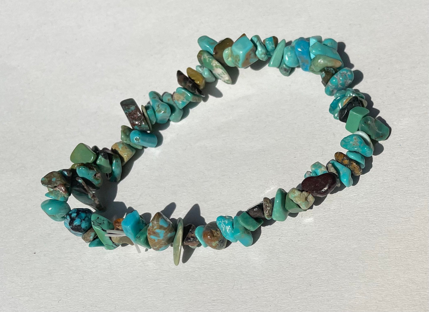 Turquoise chip bracelet