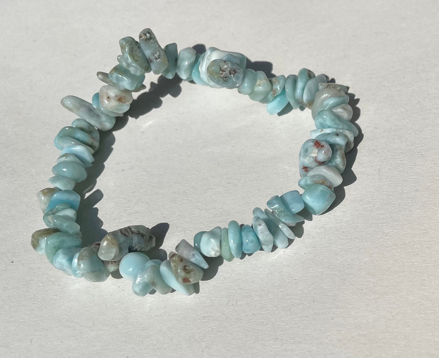 Larimar chip bracelet