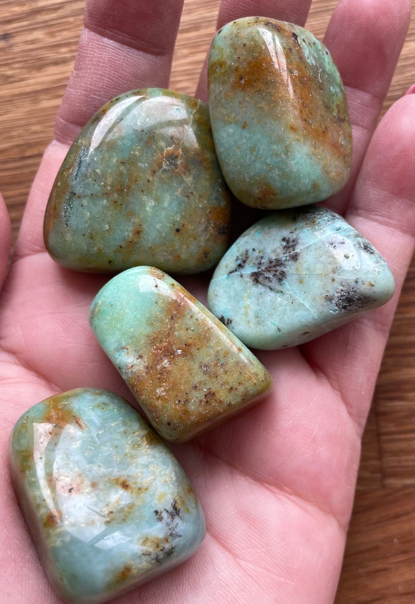 Green opal large tumble