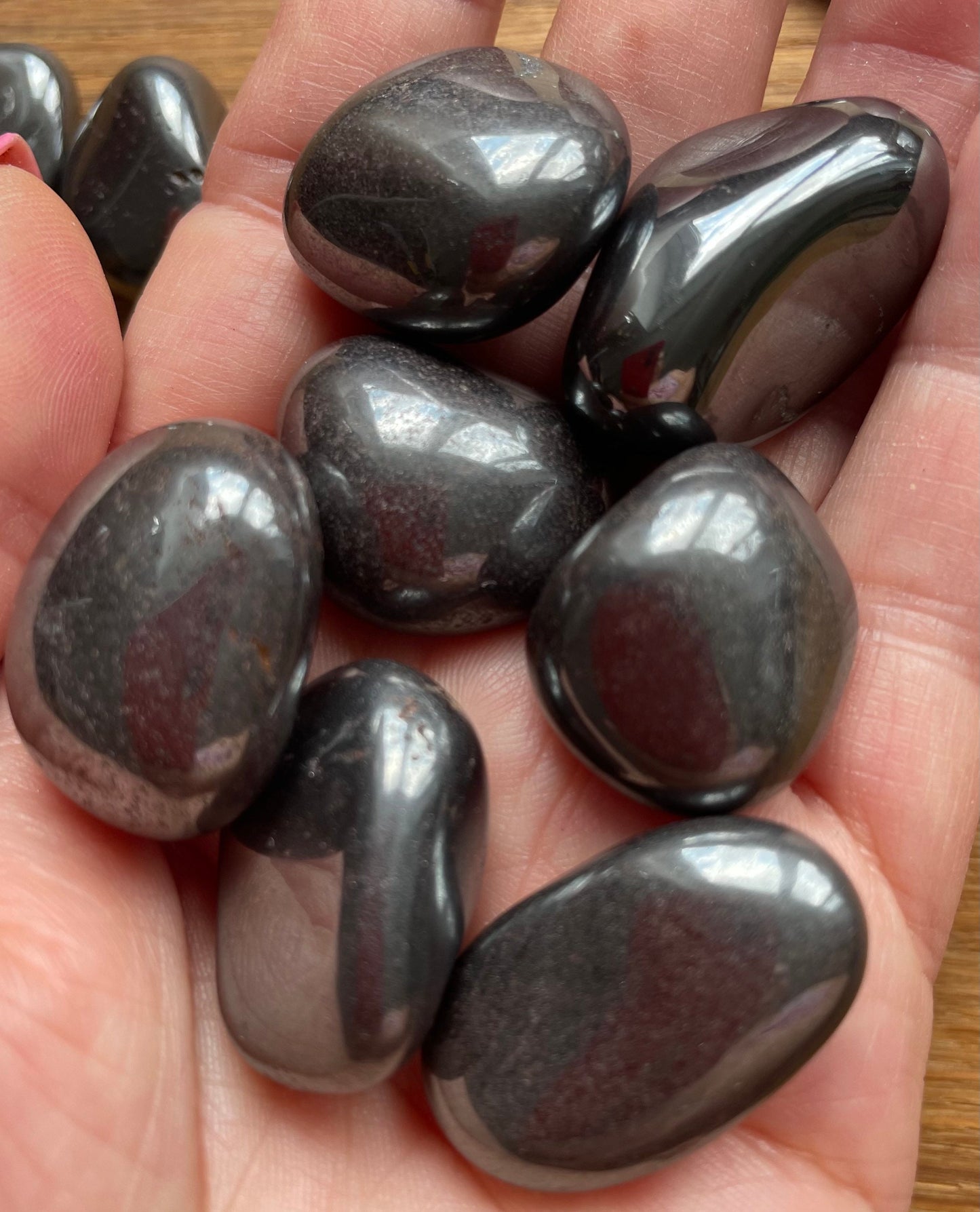 Hematite tumble stone