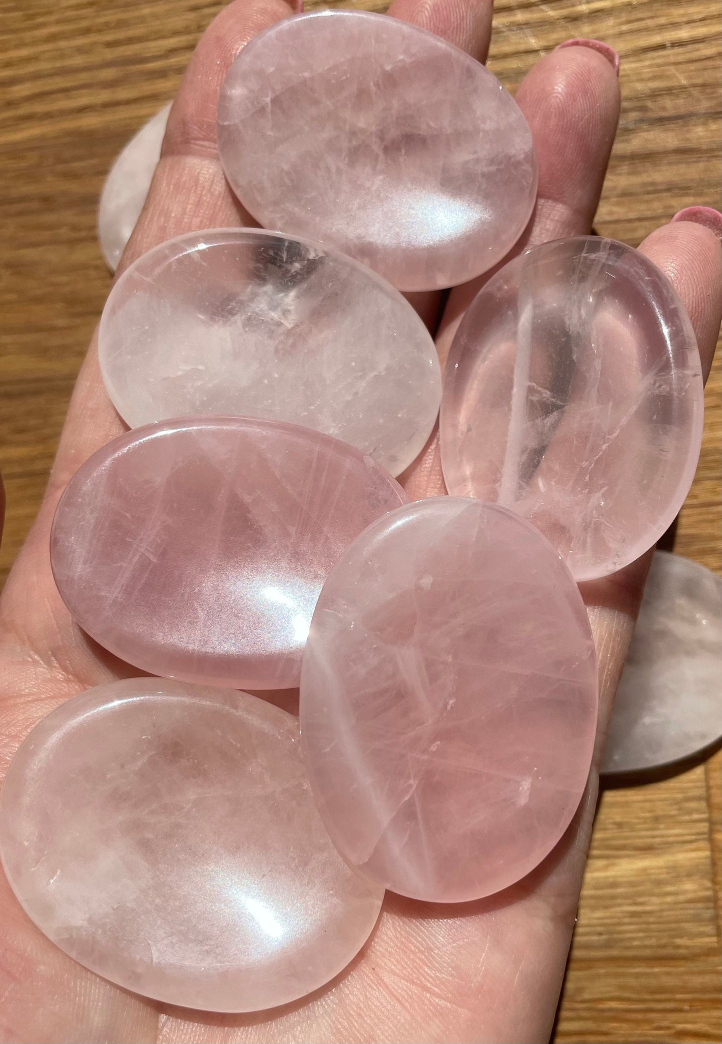 Rose quartz worry stone