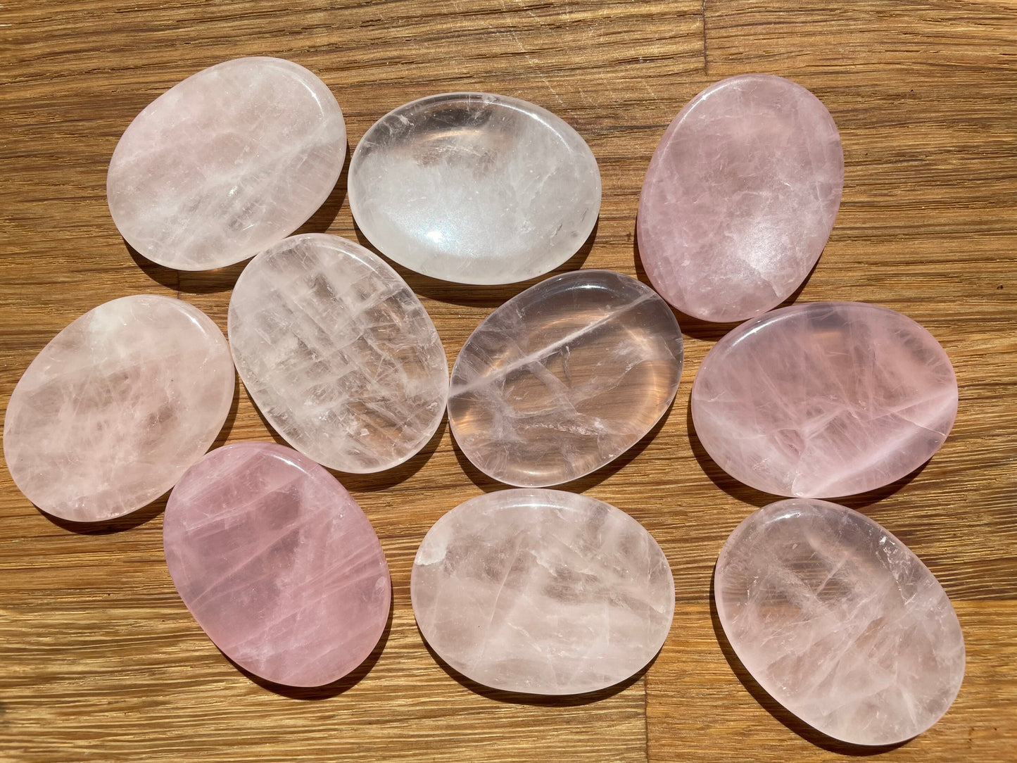 Rose quartz worry stone