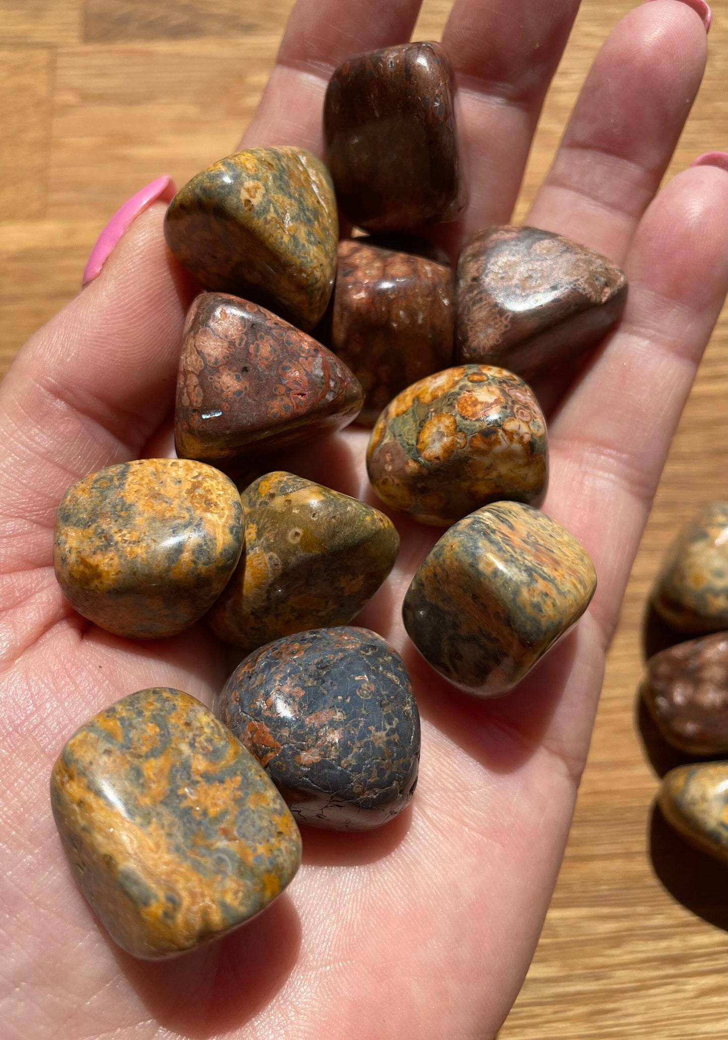 Leopard skin jasper tumble stone