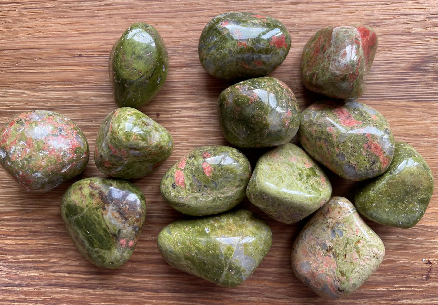 Unakite tumble stone