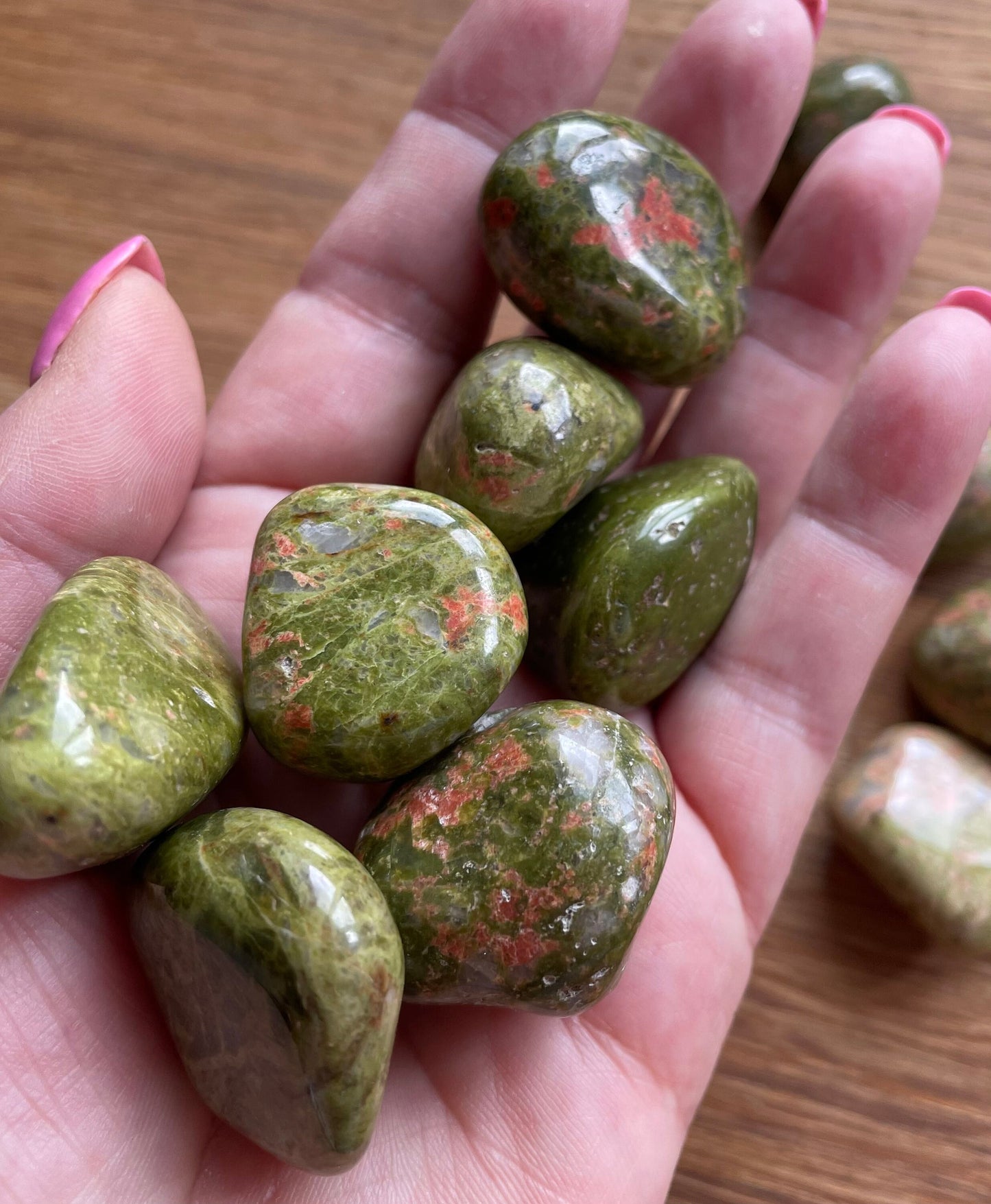 Unakite tumble stone