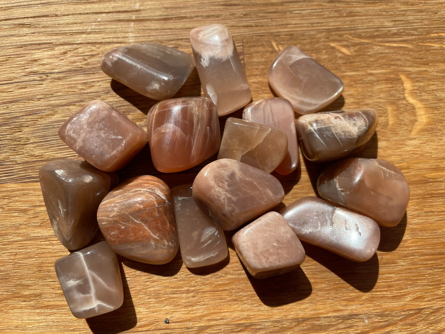 Pink moonstone tumble