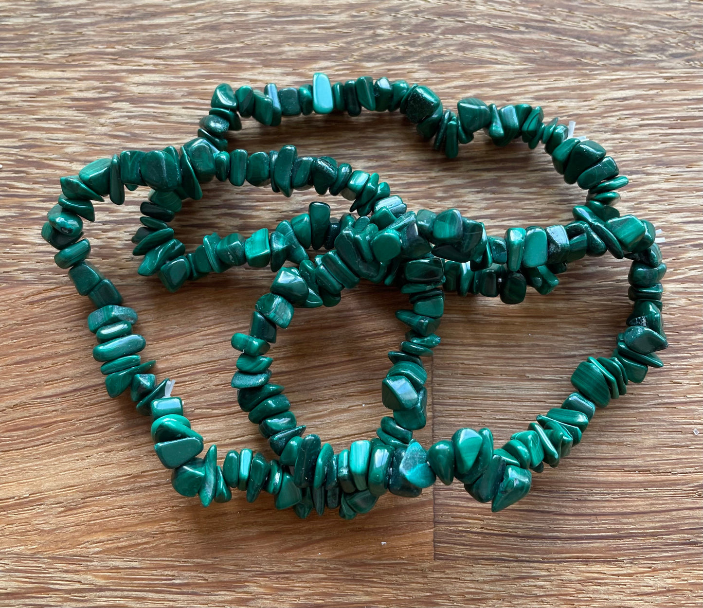 Malachite chip bracelet