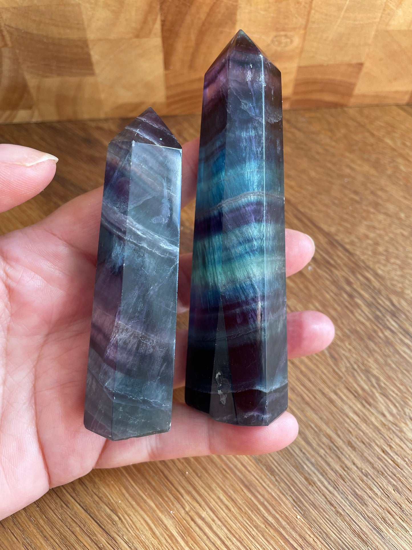 Rainbow fluorite point - was £25, now £19