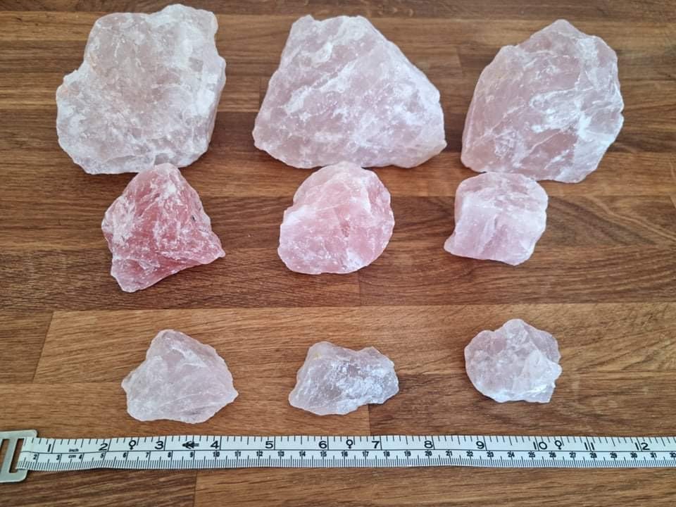 Raw rose quartz chunk