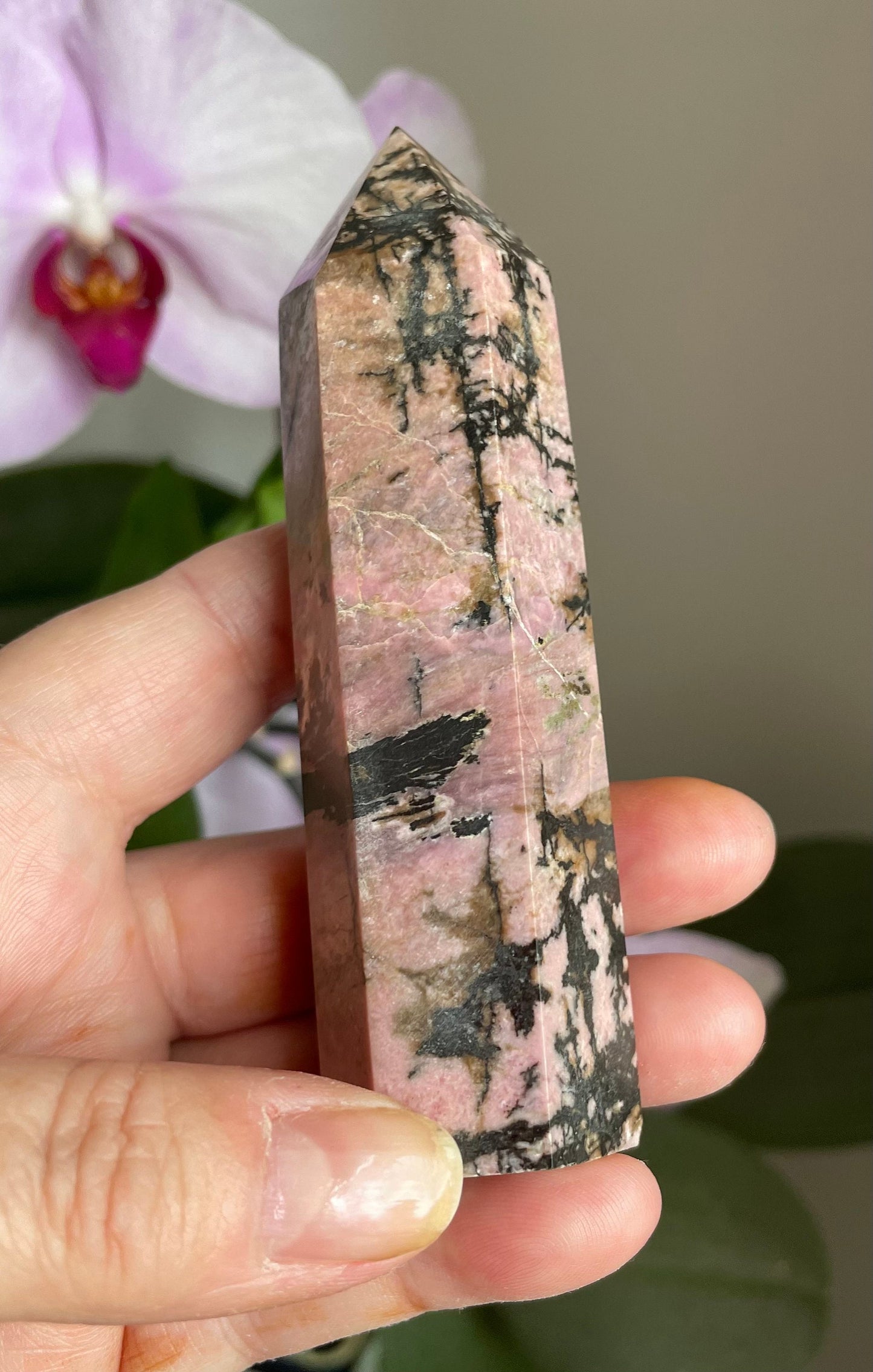 Rhodonite point