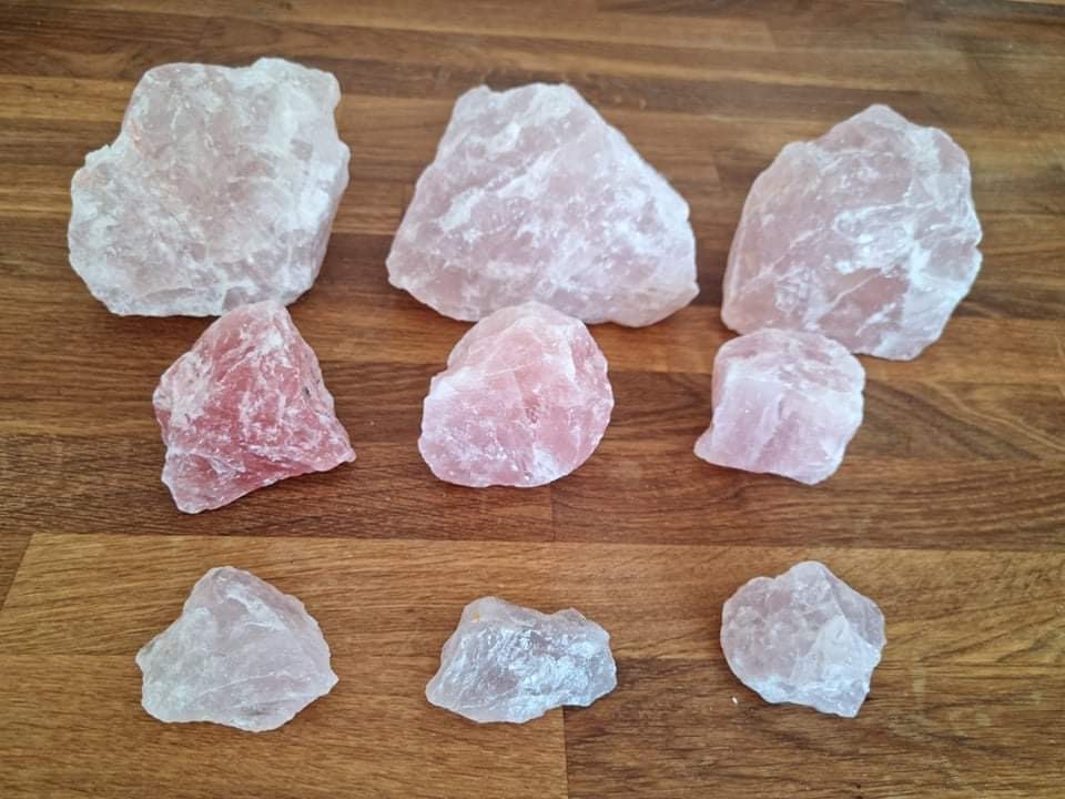 Raw rose quartz chunk