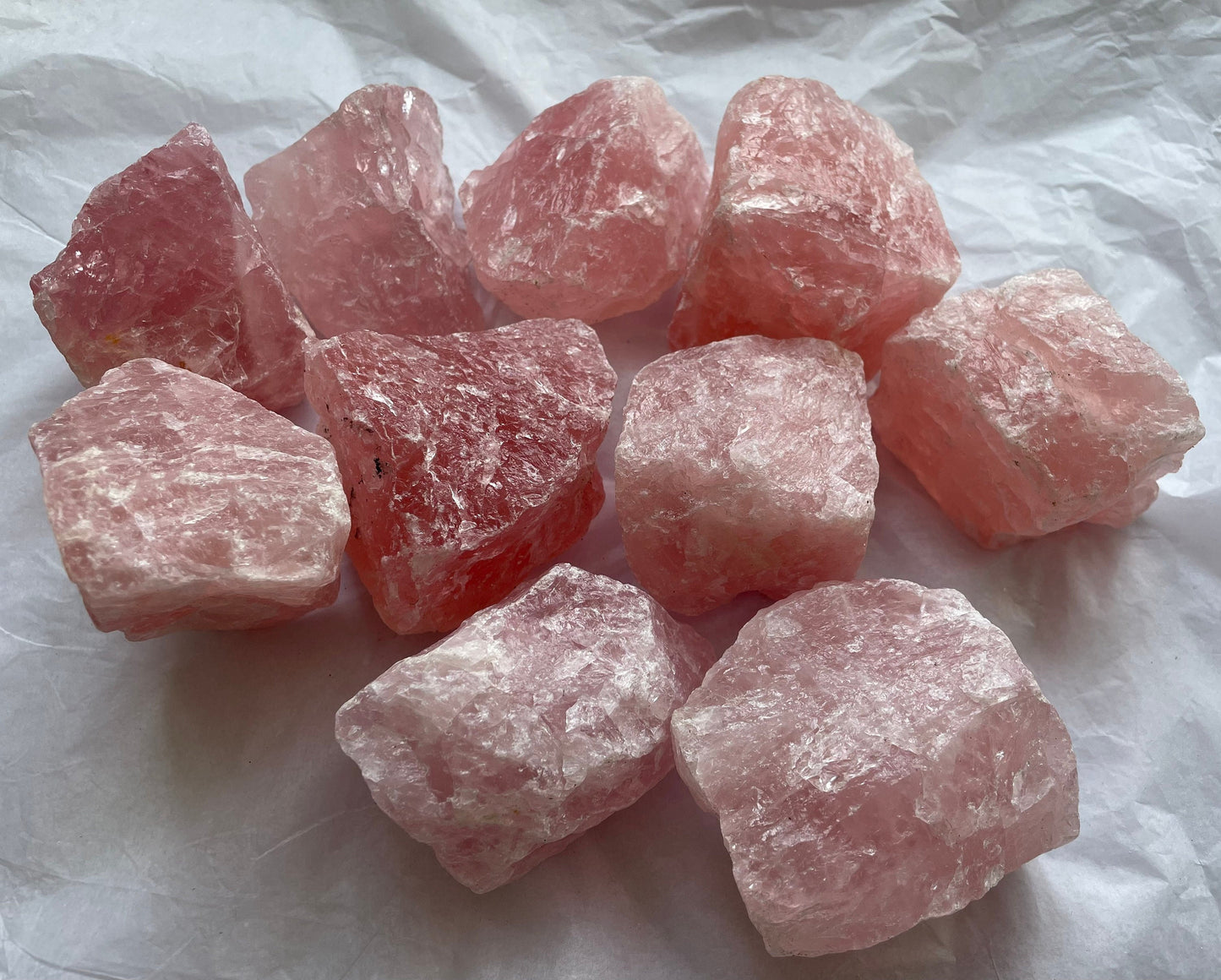 Raw rose quartz chunk