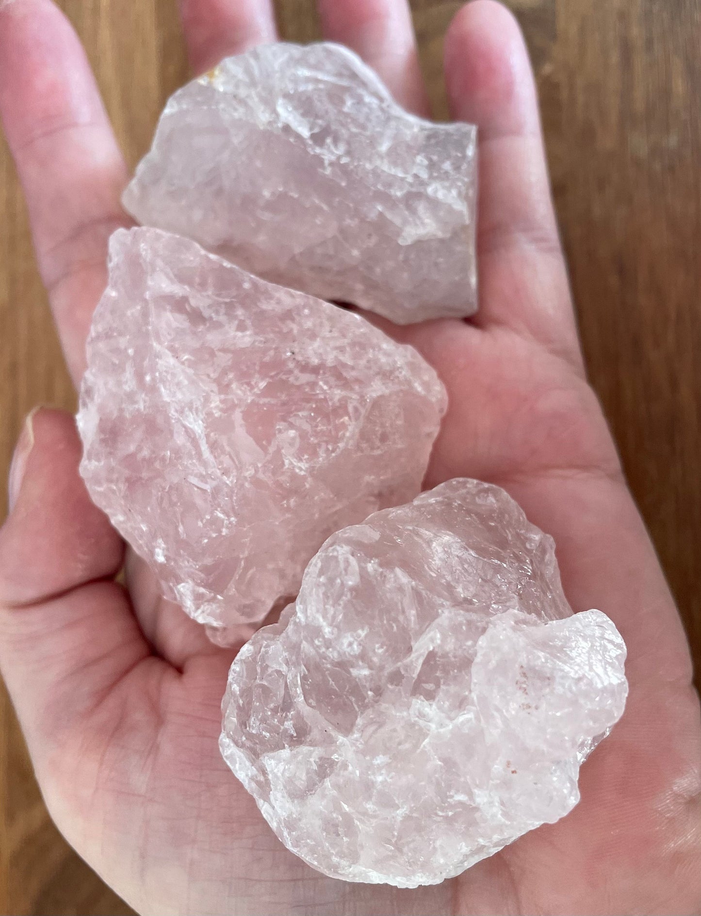 Raw rose quartz chunk