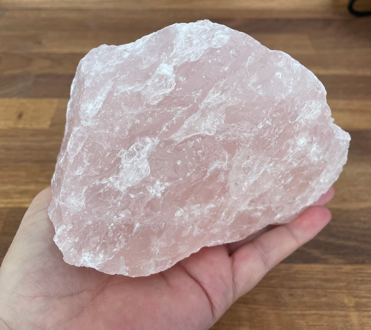 Raw rose quartz chunk