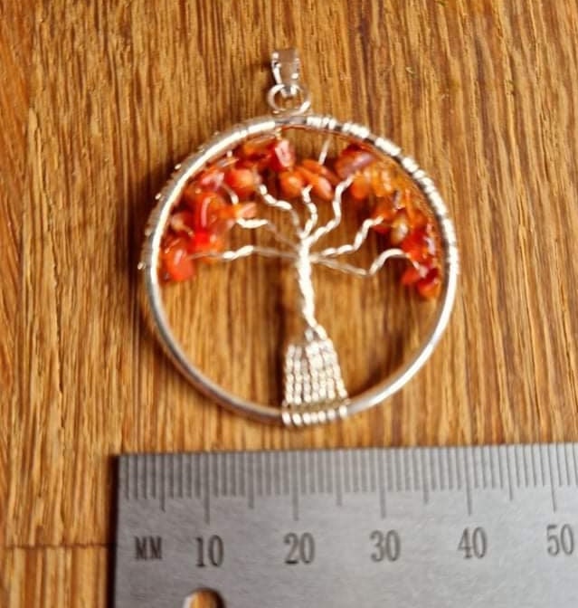 Tree of life gemstone pendant