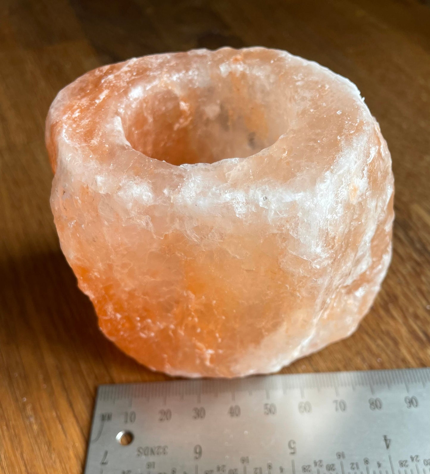 Himalayan pink salt tea light holder