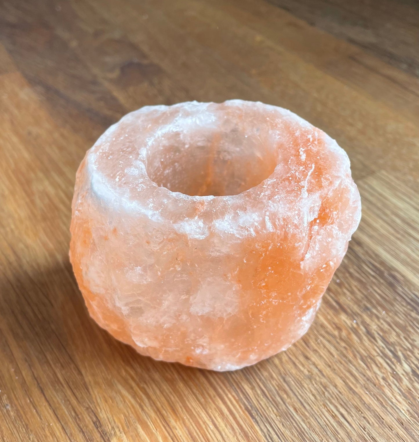 Himalayan pink salt tea light holder