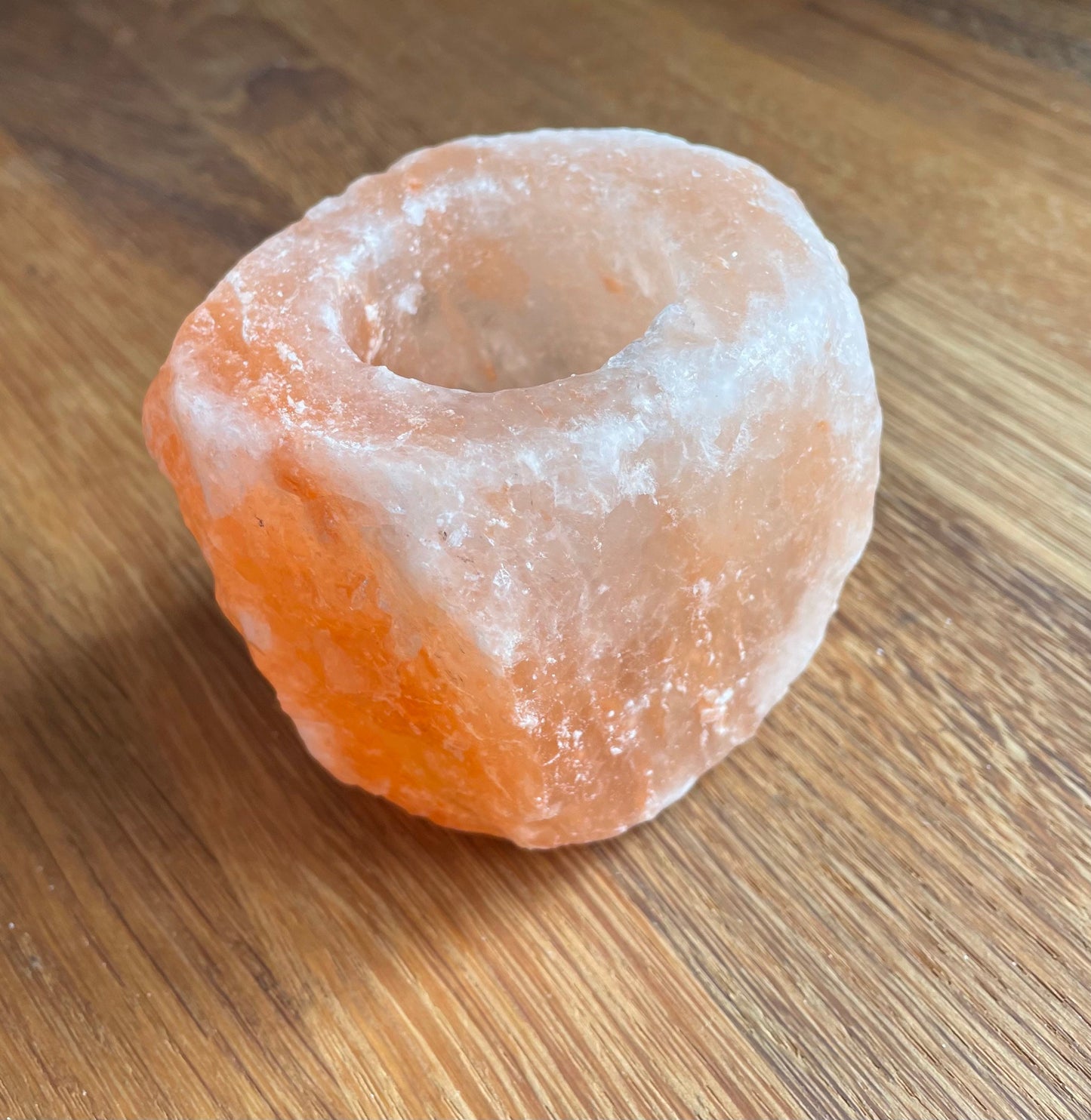 Himalayan pink salt tea light holder