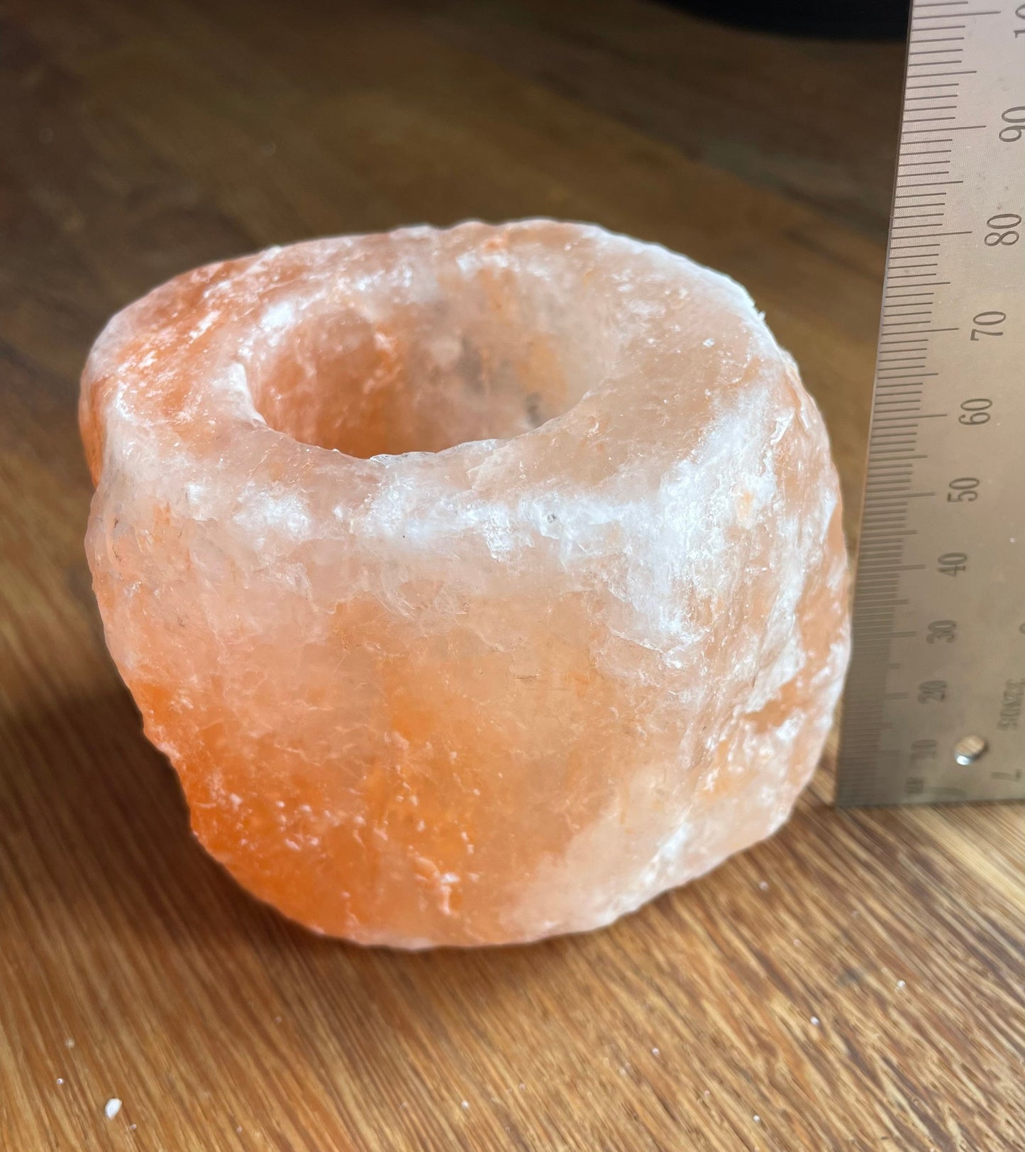 Himalayan pink salt tea light holder